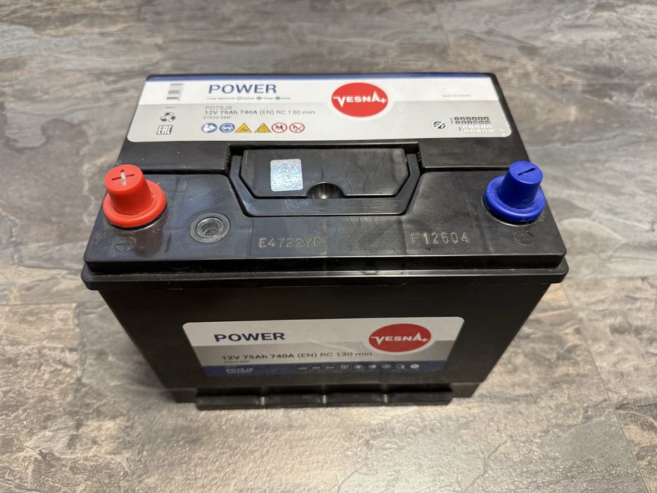Акумулятор Vesna Power 75Ah 740A новий, помилився з полярністю