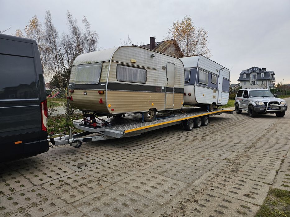 Transport SZEROKOŚĆ 2,5m  przyczep kempingowych i kamperów