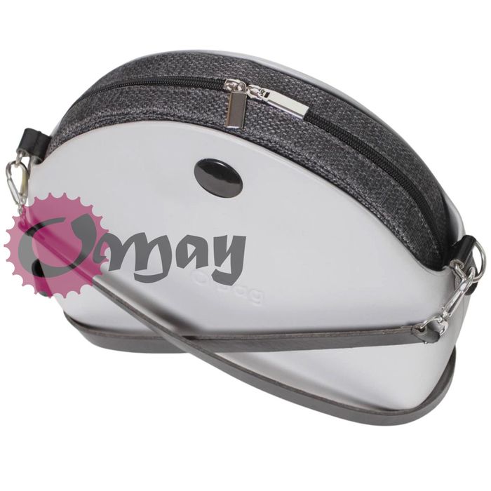 Grafitowy organizer do OBAG MOON LIGHT struktura 2 kieszenie OMAY
