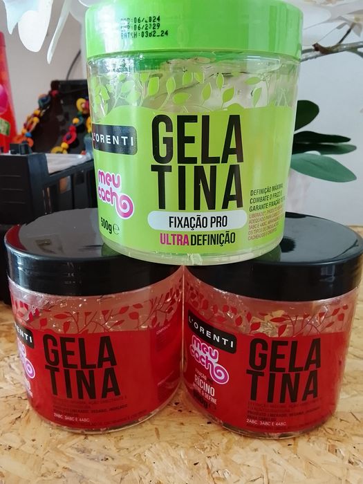 Gelatina para cabelo cacheado