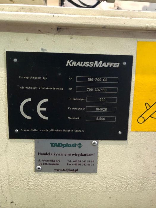 Термопластавтомат KRAUSS MAFFEI 180-700 C3 ТПА