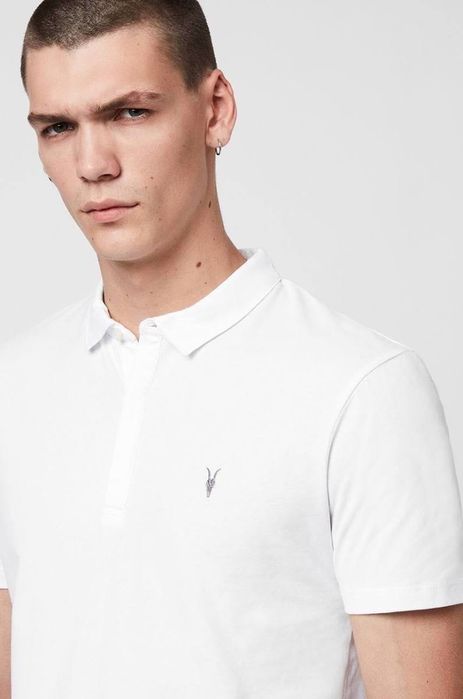 AllSaints - Brace__Koszulka polo / t-shirt biała kr.rękaw__M