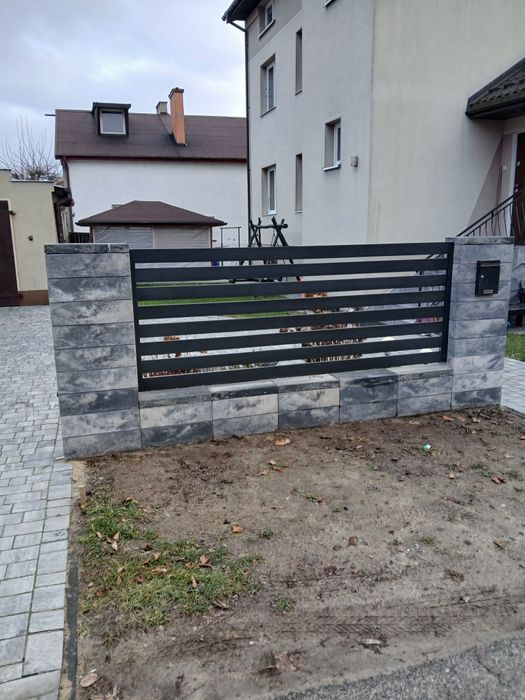 Ogrodzenie plisadowe panelowe nowoczesne aluminiowe