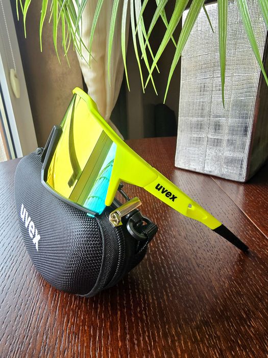 Okulary Uvex Yellow UV400 sportowe rowerowe bieganie trekking