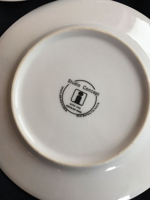 Talerze deserowe, sushi,  porcelana