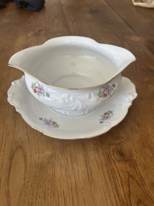 Molheira terrina para molhos porcelana vintage da polónia