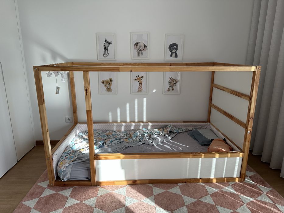 Cama Montessori Infantil em Madeira – Muito Bom Estado
