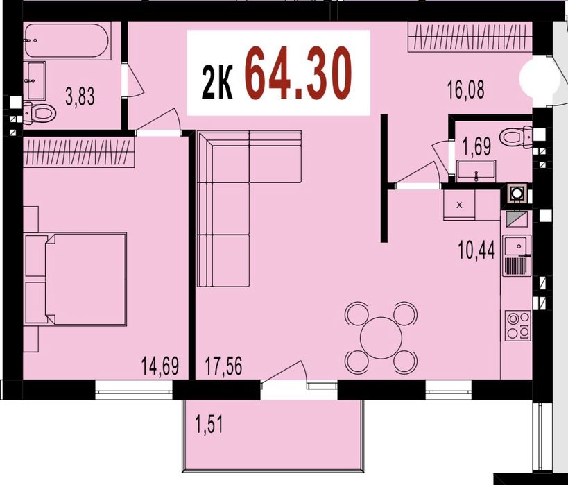 Квартира ща вигідною ціною на 2 поверсі
