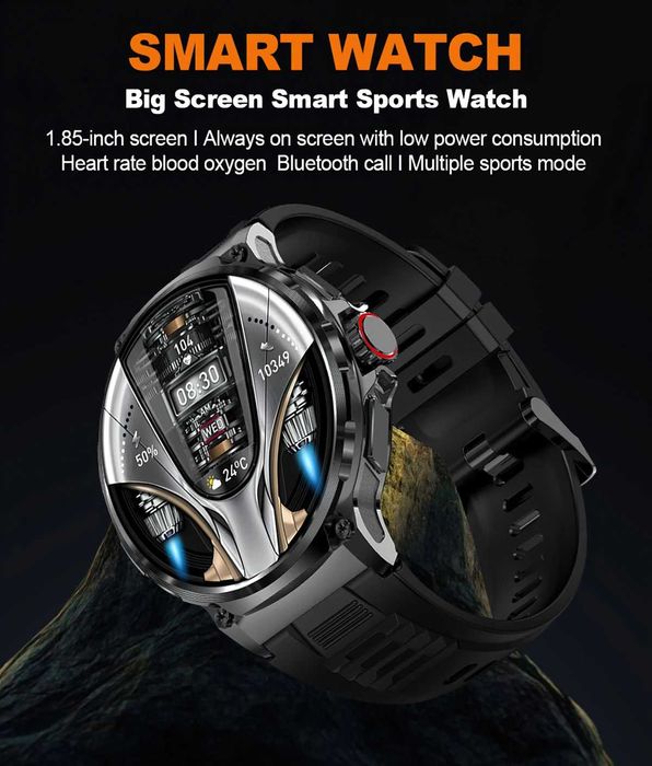 Smartwatch gt4,gps,bt,1,85'Ultra hd.Nowy zestaw