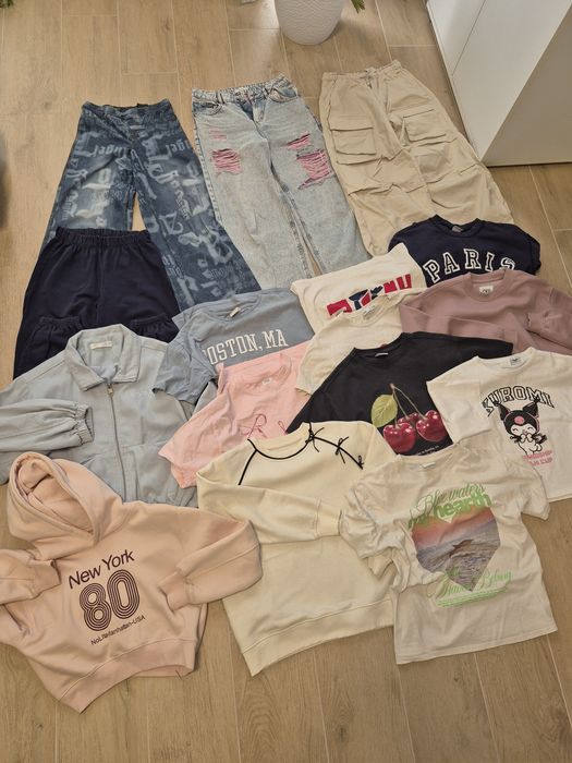 Paczka paka zestaw ubrań 12 13 lat 152 156  Zara H&M 27sztuk