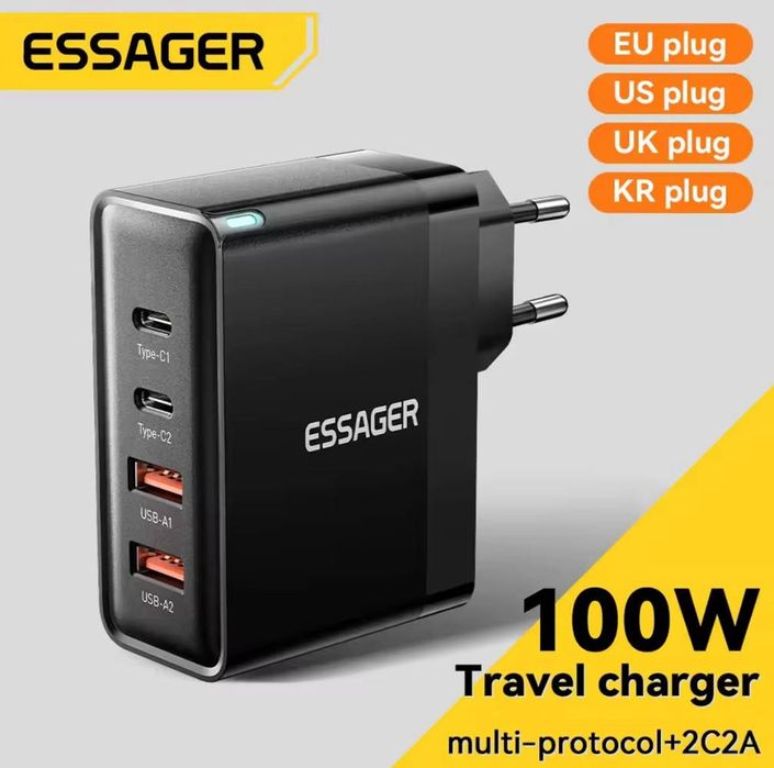 ESSAGER 100W 2 Type-C 2 Type-A -