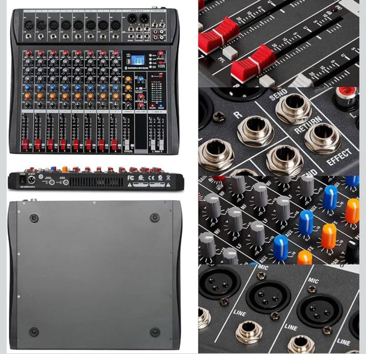 MESA (Nova em Caixa) Depusheng DA8 Misturador de áudio profissional