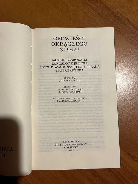 Opowieści okrągłego stołu , Bibliotheca Mundi , PIW 1987
