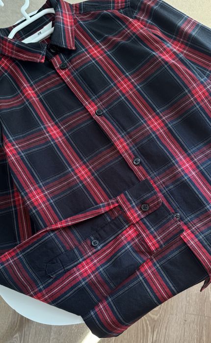 Сорочка рубашка в клітинку H&M нова розмір 152 для хлопчика 10-12 р