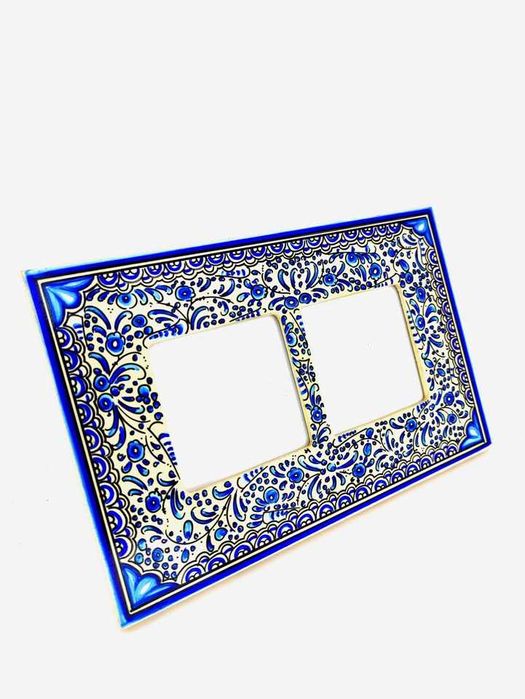 Moldura Dupla Artesanal Pintada à Mão