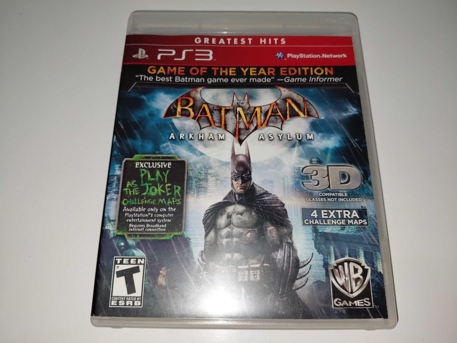 ps3 BATMAN ARKHAM ASYLUM edycja gry GOTY import z USA ma 3D na okulary
