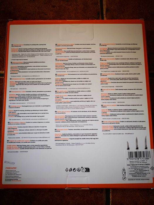 Zestaw 3 noży do warzyw FISKARS essential Nowy