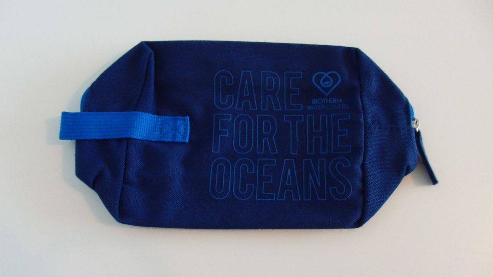 BIOTHERM kosmetyczka męska niebieska na suwak