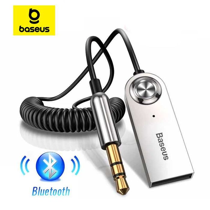 Baseus AUX Bluetooth адаптер 5.0 для авто з мікрофоном
