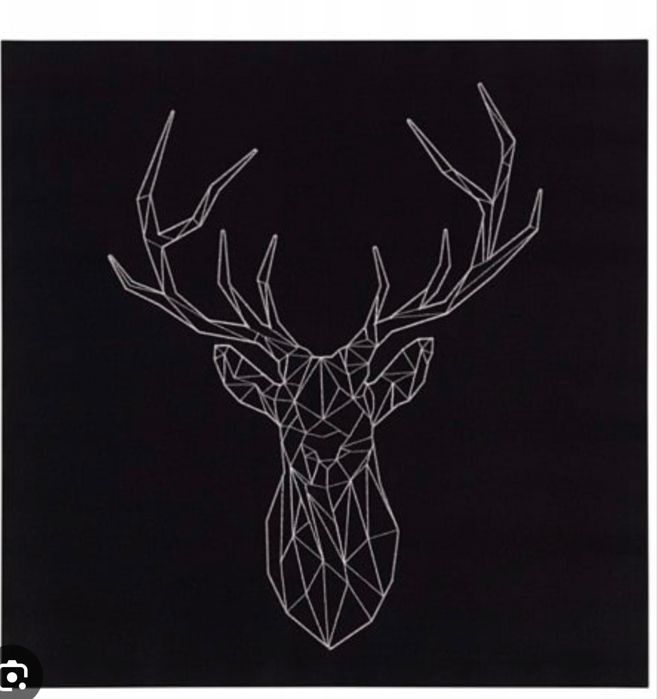 Obraz srebrny jeleń IKEA PJATTERYD