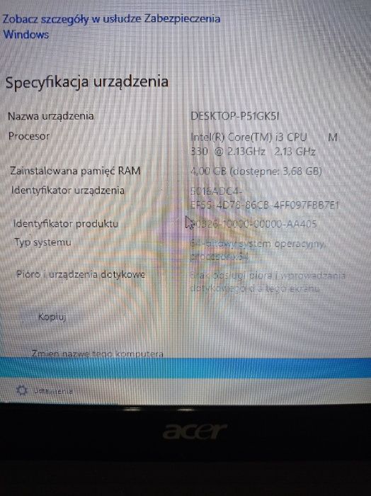 Laptop Acer Aspire 5740 i3 - 4GB RAM - SSD 128GB - Windows 10