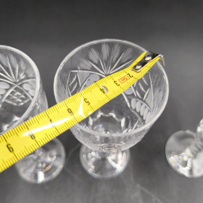 Kieliszki Kryształowe Szklane Vintage Retro