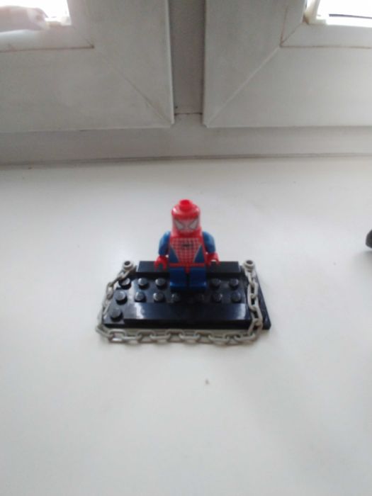 Lego Spider-Man Blue Arms and Legs, Silver Webbing
