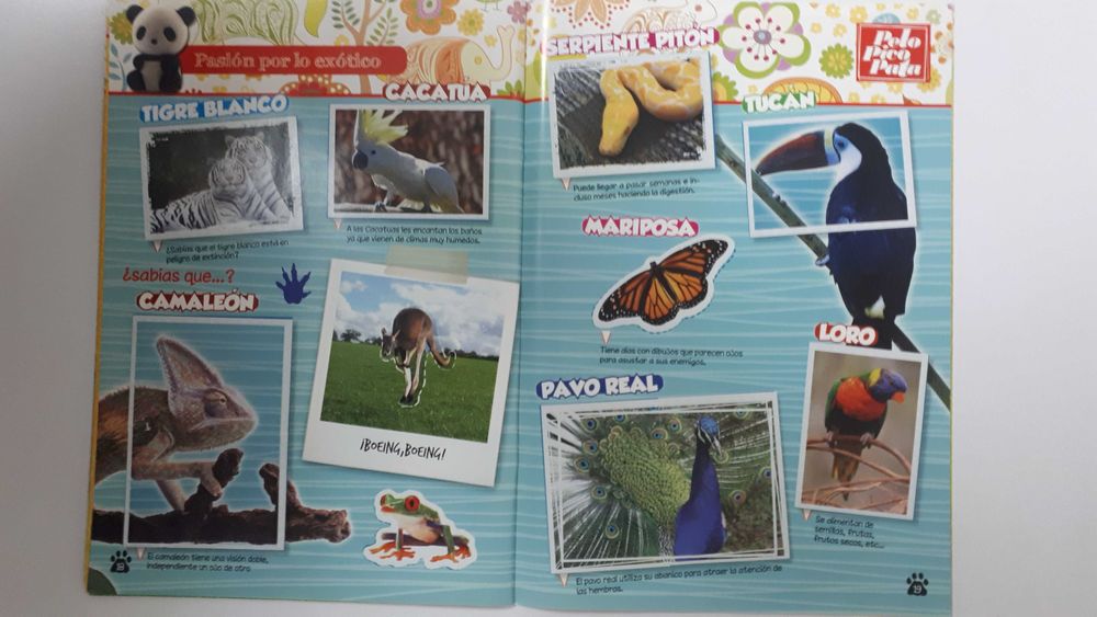 Caderneta de cromos pelo, pico, pata - Completa