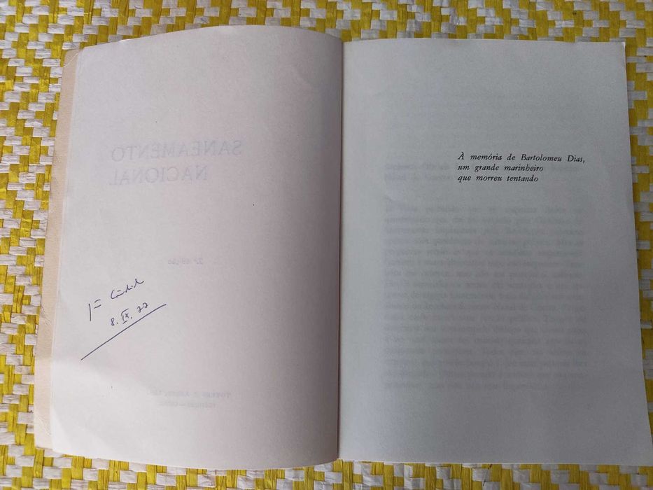 Saneamento Nacional – 
Adriano Moreira