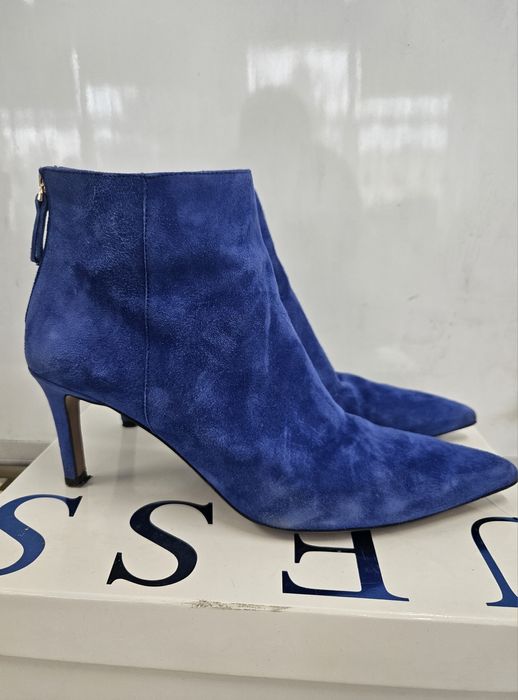 Niebieskie kobaltowe botki buty San Marina