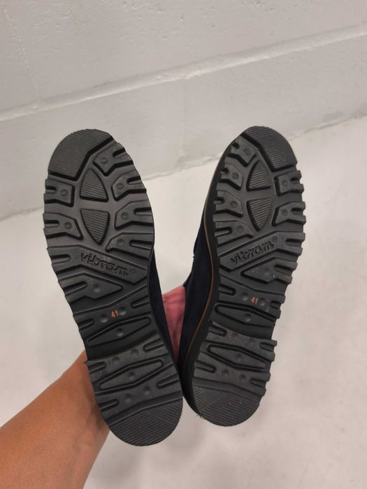 Loafers Via Mercanti em Camurça Azul (Tam. 41) — Como Novos
