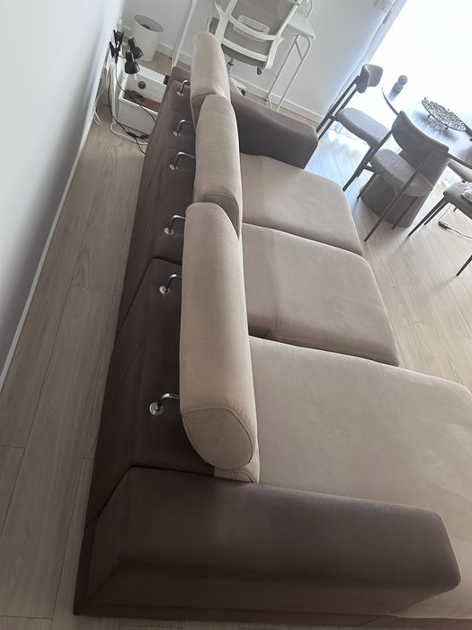 Sofá de 3 lugares com Chaise Lounge
