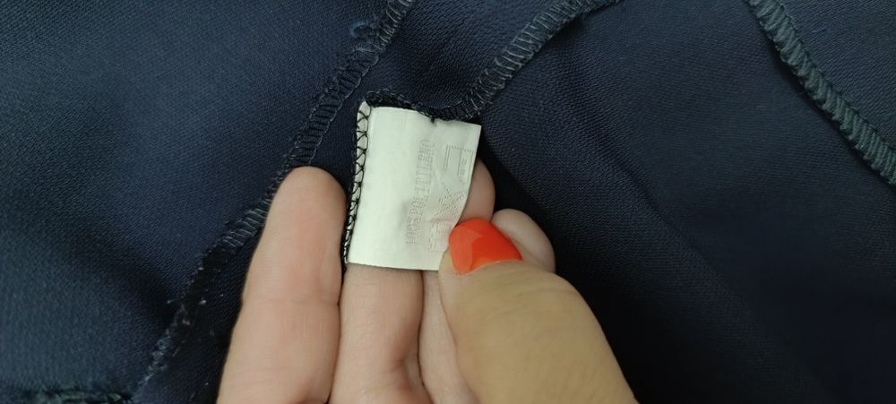 Casaco de manga curta azul escuro