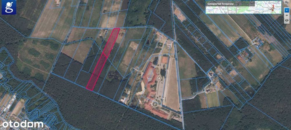 Działka budowlana 1,40 ha Ossa k/ Rawy Maz