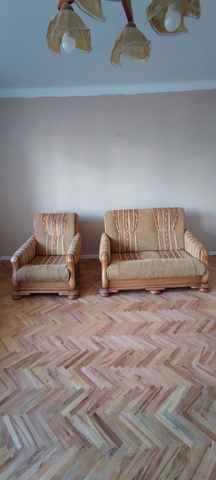 Drewniany komplet wypoczynkowy
