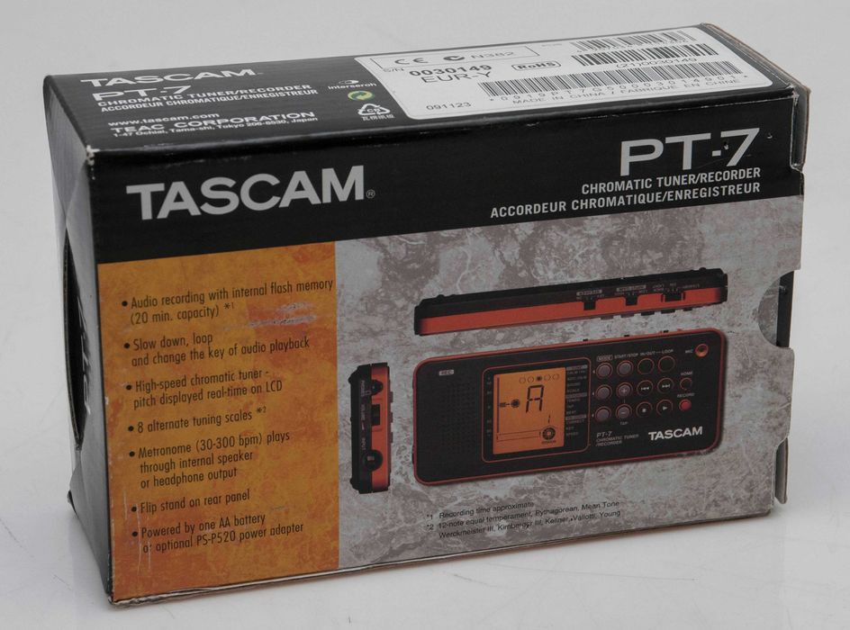 Tascam PT 7 - chromatic tuner, metronome and memo recorder