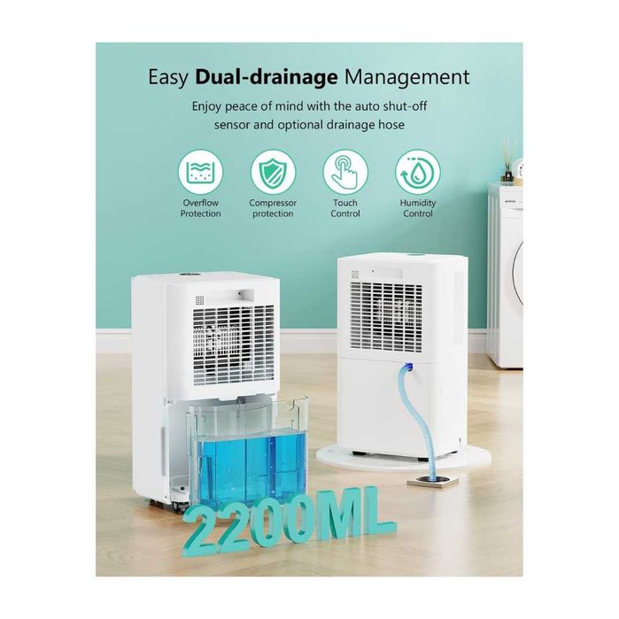 DESUMIDIFICADOR 12L: Elimina Fungos e Humidade (LED Sensor - NOVO)