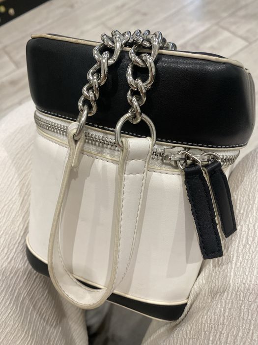 Сумка чорно-біла невелика