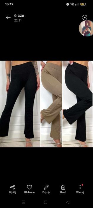 Dzwony czarne i beżowe S/M