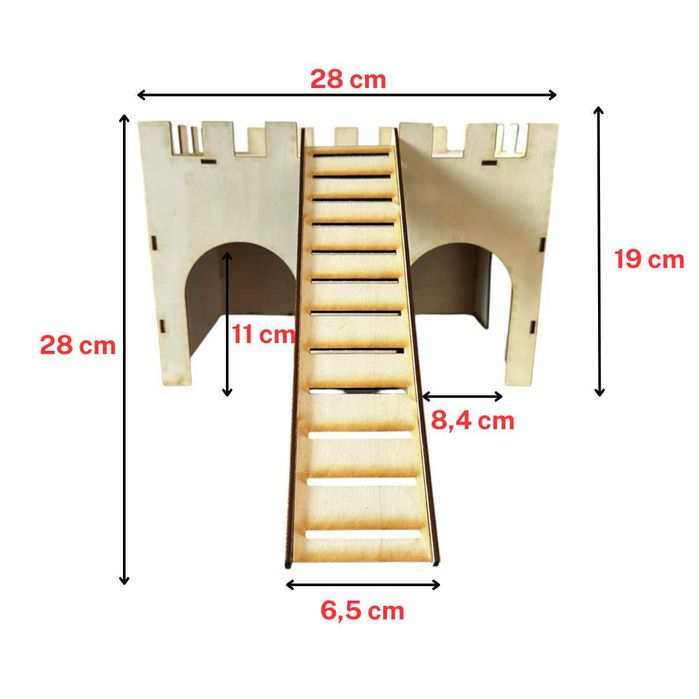 Duży drewniany domek świnki morskiej królika gryzoni klatka legowisko