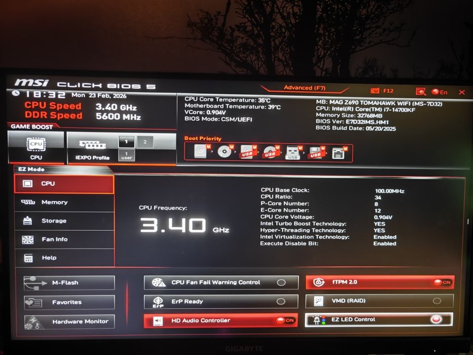 Płyta główna MSI MAG Z690 TOMAHAWK WiFi 6E ddr5, Intel 14700KF