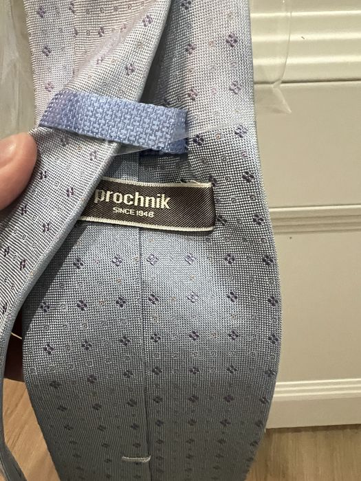 Próchnik krawat jedwabny jasno niebieski 100% jedwab