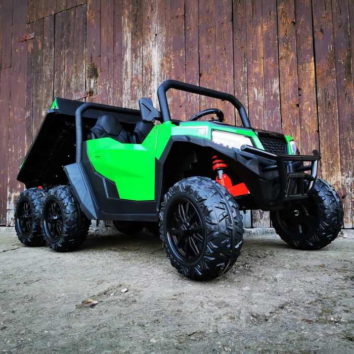 UTV GATOR JOHN DEERE 24V 800W 6x6 Elektryczny Wywrotka Auto Akumulator DUMPER 2 DZIECI