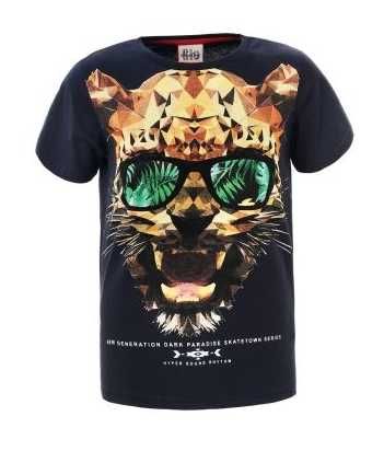T-shirt chłopięcy z tygryskiem (K: Szary; Roz 116