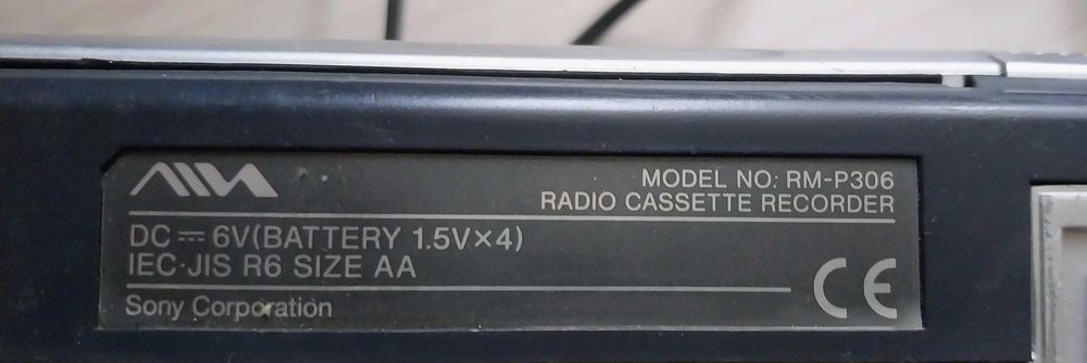 Радіокасетний магнітофон AIWA-Sony RM-P306.