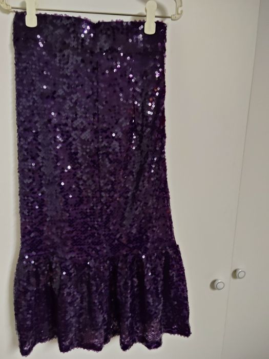 Lindíssima Saia Violeta de Lantejoulas para Réveillon