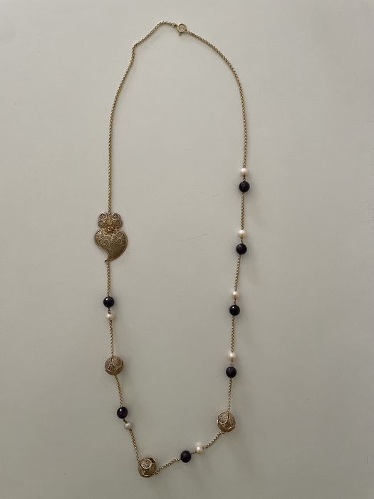 Colar filigrana coração de Viana - Prata de Lei