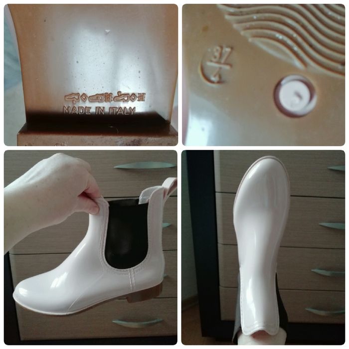 Италия. Шикарные резиновые ботинки/сапожки. 37 р. 24 см стелька