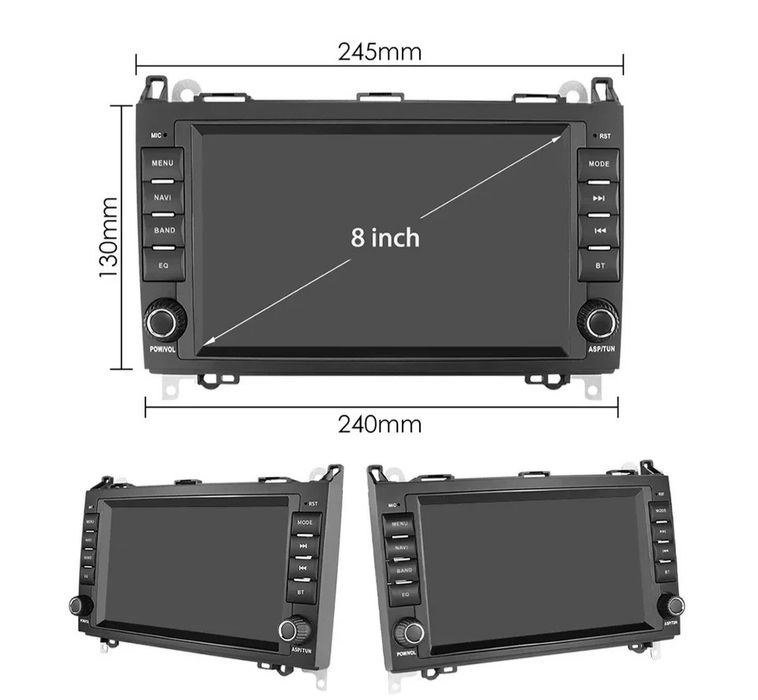 Radio Android Mercedes W245 B200 W906 Sprinter W639 Vito W169VWCrafter