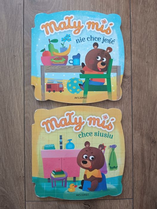 2 książeczki Mały Miś nie chce jeść i Mały miś chce siusiu książeczka